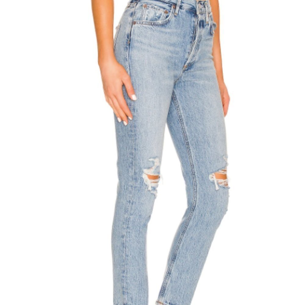 NEW Agolde Riley High Rise Straight Jeans - Picture 5 of 5